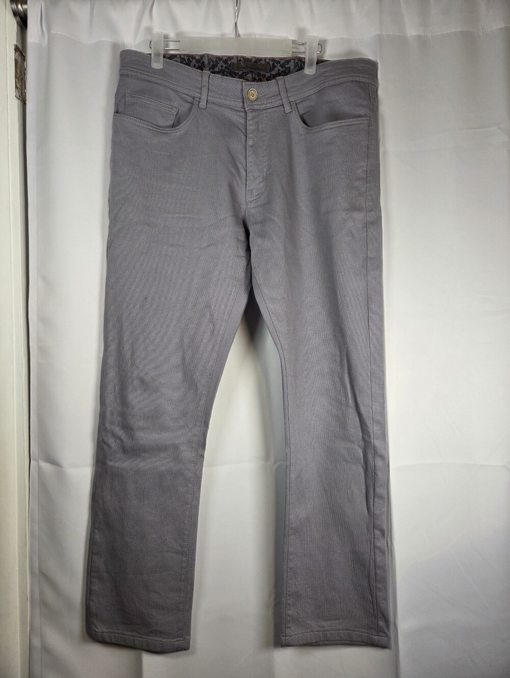 Robert Graham Gray Textured Stretch Pants Jeans Men's Size 31x28